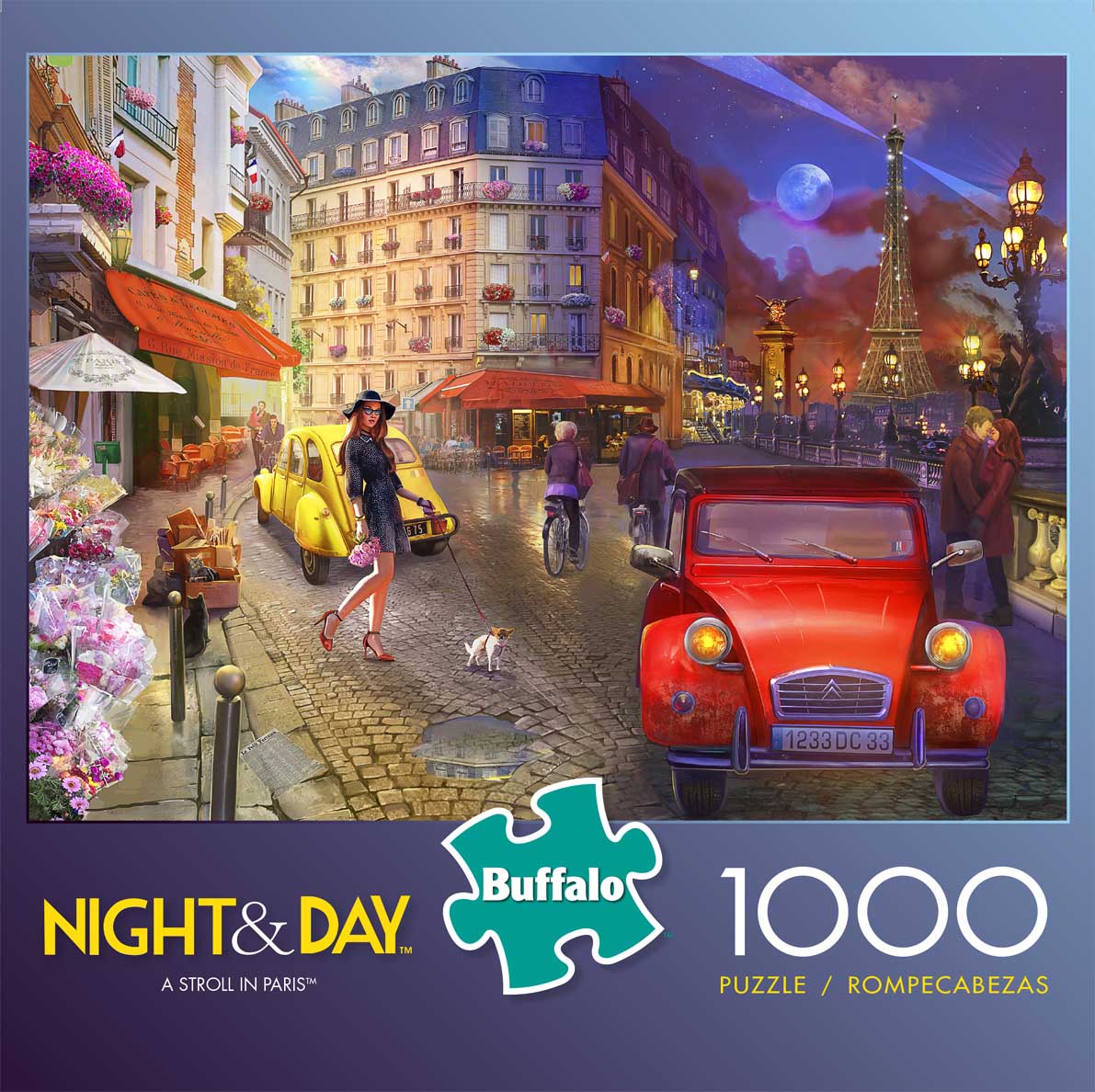 Buffalo Games Night & Day A Stroll In Paris 1000 Piece Puzzle image 0